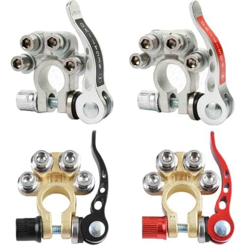 2Pcs 12V 24V Car Battery Terminal Wire Cable Shut-Off Connector Clamp Quick Release Adjust For Auto Race UTV Tractor Truck