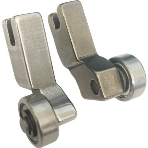 2PCS Template machine single wheel roller presser foot All steel presser foot about roller presser foot