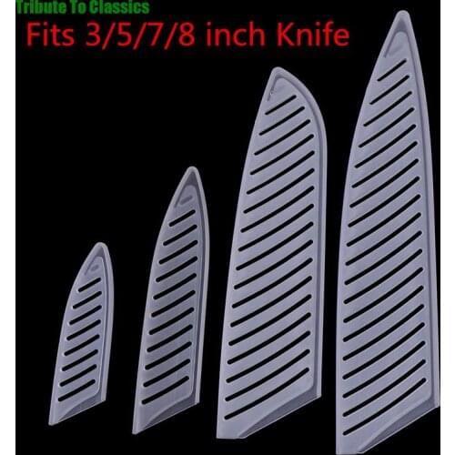 4pcs Transparent Knife Cover Plastic Kitchen Knife Blade Protector Cover For 3/5/7/8 Inch Knife