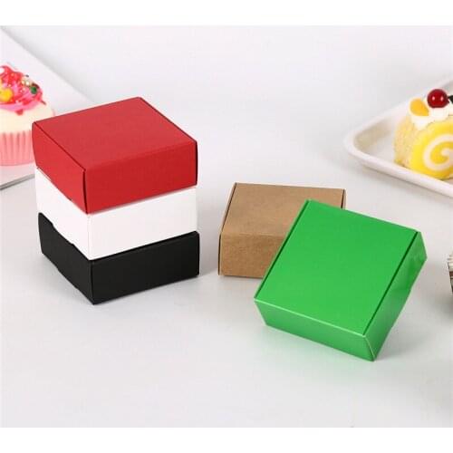 500pcs/lot Small Kraft paper box,brown cardboard handmade soap box,white craft paper gift box,black packaging jewelry box