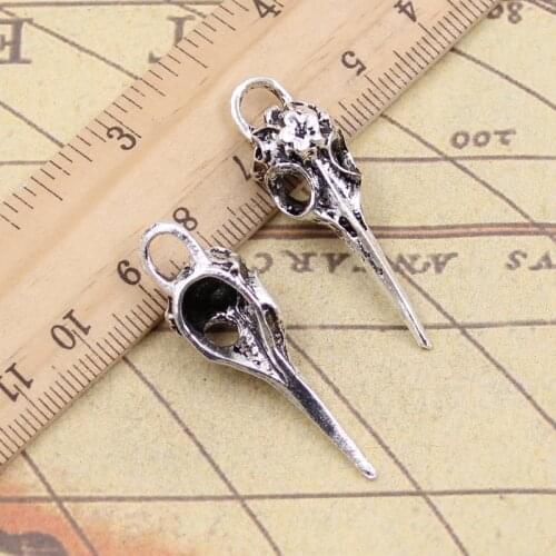 8pcs Charms Skeleton Bird Head Dagger 41x12mm Tibetan Bronze Silver Color Pendants Making Findings Handmade Antique DIY Jewelry