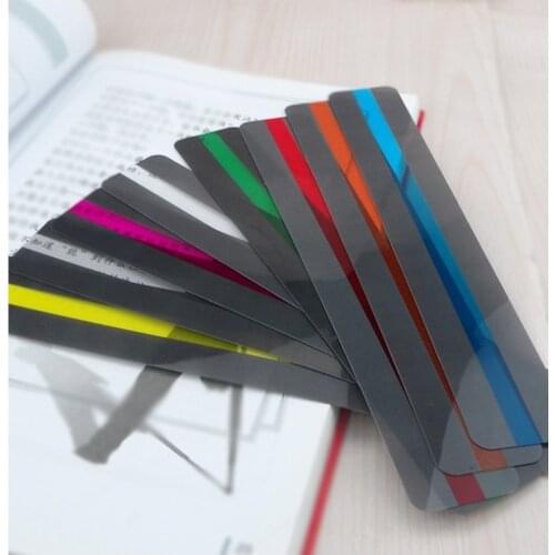 8 Pieces Reading Guide Strips Highlighter Colored Overlays Bookmark Read Strips for Student Teacher Dyslexia People