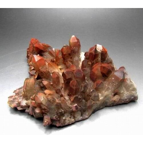 886g Rare Red QUARTZ Cluster Natural Hematite - crystals and stones healing Mineral specimen Home Decor feng shui decoration