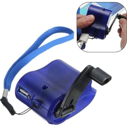 Emergency Charger DC 5.5V 300mAh USB Hand Crank Charger Portable Power Supply Dynamo Equipment For Outdoor Camping Travel