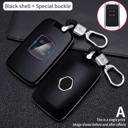 Carbon Fiber Car Smart Key Cover Case For Renault Koleos Kadjar Scenic Megane Sandero Espace Clio Captur Kangoo Laguna Talisman
