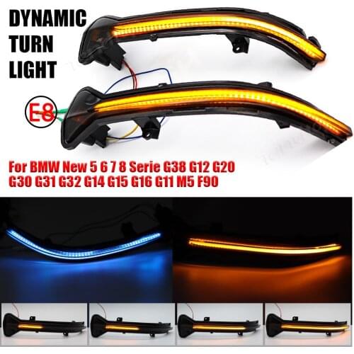 For BMW New 5 6 7 8 Series G38 G12 G20 G30 G31 G32 G14 G15 G16 G11 G12 M5 F90 Dynamic Blinker LED Turn Signal Rear Mirror Lights