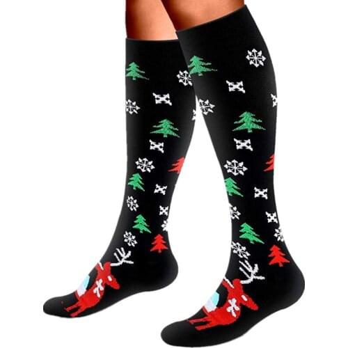 Big Size Cotton Mens Socks Hiphop Harajuku Happy Funny Fox Compression Dress Socks For Male Wedding Christmas Gift