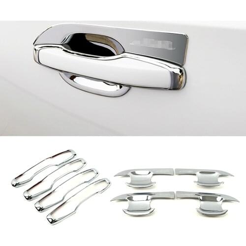 For Volvo XC60 2018-2020 Chrome Door Handle Cover Trim Door Bowl Frame Car Styling ABS Decoration Protection Sticker