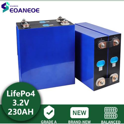 New 3.2v 230ah lifepo4 battery 12v230ah 24v230ah lithium cell phosphate solar iron eu usa russia fast delivery tax free