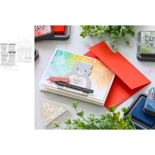 MOM Metal Cutting Dies Stamps Scrapbook Diary Secoration Embossing Stencil Template Diy Greeting Card Handmade 2021 NEW Arrived