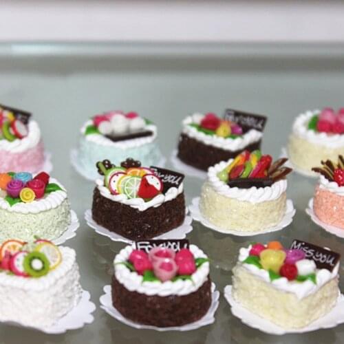 Miniature Dollhouse Furniture 1:12 Cake Dessert Cabinet Mini Cupboard For Dollhouse Accessories Toys For Children Girl Gifts