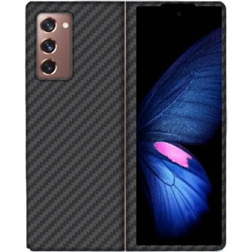 Real Aramid Carbon Fiber Anti-Fall Phone Case For Samsung Galaxy Z Fold 2 Ultra-Thin Ultra-Light Business Back Shell Funda