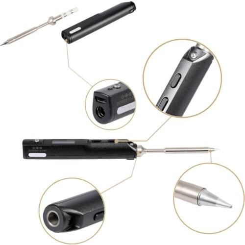 Soldering Iron Mini Digital 12-24V OLED Programable Interface Welding Station Built-In STM32 400W Electronics Engineer Tools