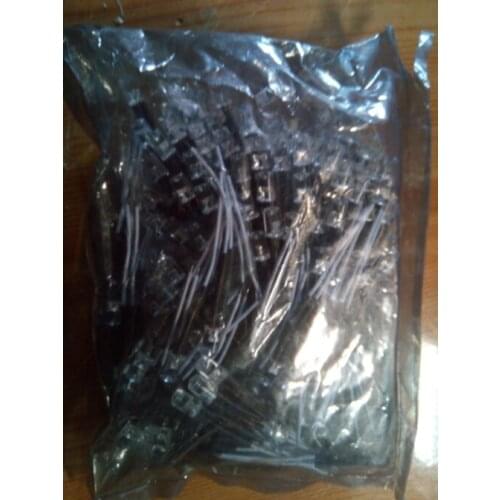 Pre-wired flat top 5mm white led diode for lighting decoration 2.9-3.3v