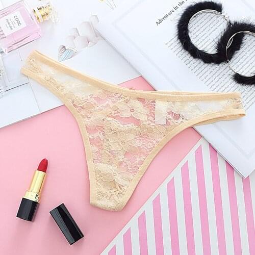 Transparent Sexy Lace Thong Underwear For Ladies Lingerie Sexy Underwear For Ladies Low Waist t Pants G-String