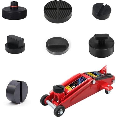 Different Types Car Lift Jack Stand Rubber Pads Black Rubber Slotted Floor Jack Pad Frame Rail Adapter Universal
