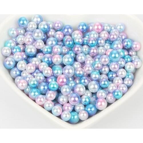 3-12mm 7 Styles Colorful Round Non-Porous Pearls Charm Loose Spacer Beads For Jewelry Making DIY Needlework Bracelet Accessories