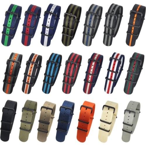 Onthelevel Nylon Watch Band Watchband Leather Strap 18mm 20mm 22mm 24mm Watch Accessories Stainless Steel Men Woman High Quality