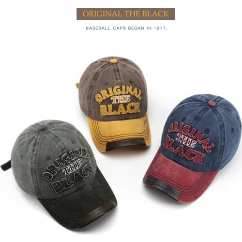 SLECKTON High Quality Cotton Baseball Cap for Men and Women Fashion Snapback Hat Retro Dad Hats Summer Sun Caps BLACK Hat