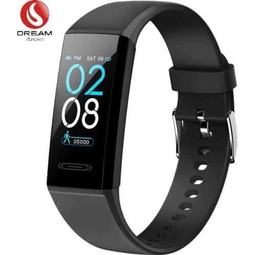 2020 Smart Bracelet Color Screen Fitness Tracker Bluetooth Sport Waterproof Heart Rate Thermometer Smartwrist DB201 Black
