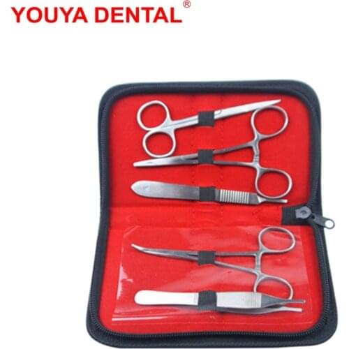 Dentistry Tool Surgical Suture Training Kit Practice Medical Tweezers Pliers Needle Holder Dentist Dental Tools Instrument New