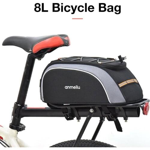8L Bicycle Bag Trunk carry Bag For Cycling Riding Rear Rack Storage Luggage Carrier Bags Reflective MTB Bike Pannier Bag