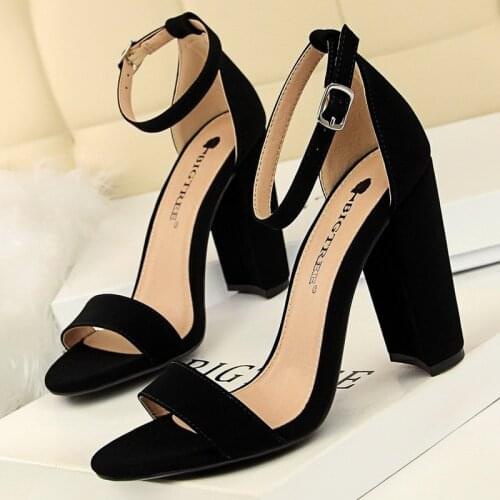 Sexy High Heels New Women Pumps Comfort Women Shoes Block Heels Ladies Shoes Buckle Women Heels Female Shoes Women Sandals 2021