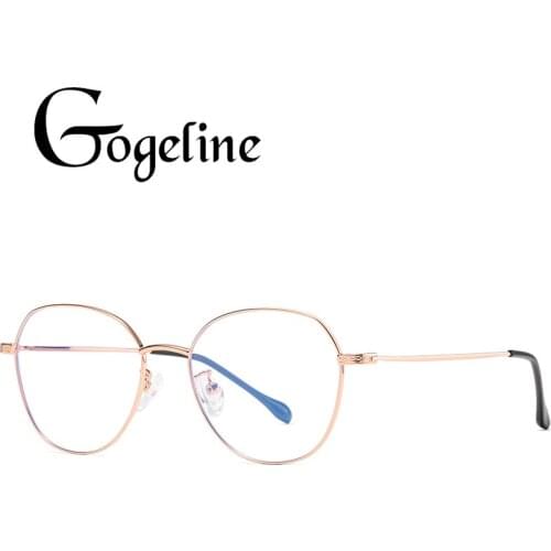 Vintage Retro Polygon Metal Spectacles Frame Women Men Anti Blue Light Ray Blocking Eye Glasses Frames Clear Lens Eyewear