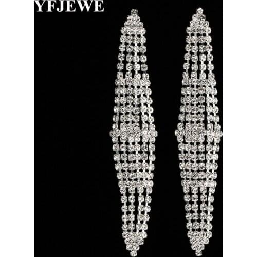 YFJEWE Fashion Jewelry pendientes mujer moda Long Line Chain Earrings Party Dangle Earrings Cuff For Women E392
