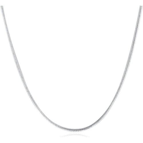 1MM Snake Chain Necklace Fashion Jewelry Thomas Style 925 Sterling Silver Bijoux Gift For Men Women Link Chain fit Charm Pendant