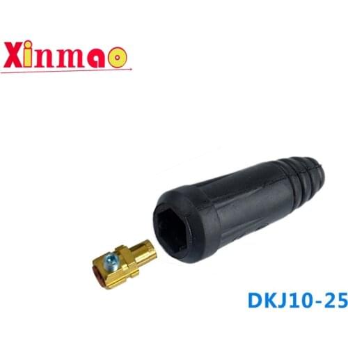 1 Pair 10-25mm European Electric Welding Machine Rapid Connectors Fitting Cable Connector-Plug 200Amp DKJ10-252
