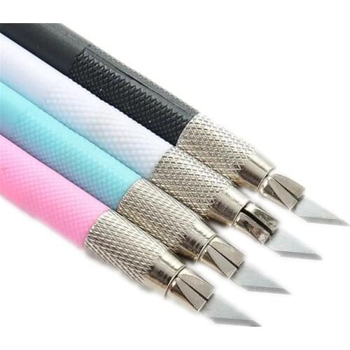 1pc Pen Knife with 12pcs Blades Carving Utility Knife Set Art Tool Engraving Craft Knife for Sticker Scrapbooking Tapes DIY Tool