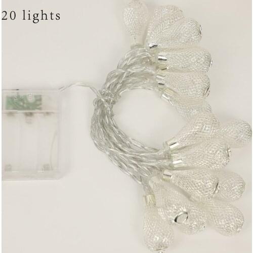 10/20 Net hollow water droplet outdoor night light Drop Wedding Xmas Party Decor Outdoor Fairy String Light Lamp