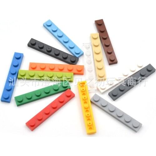 100g Bulk Parts 1x6 Thin Bricks Building Blocks Plastic base Plate MOC Figure Model Assemble Educational Toys for Children 3666