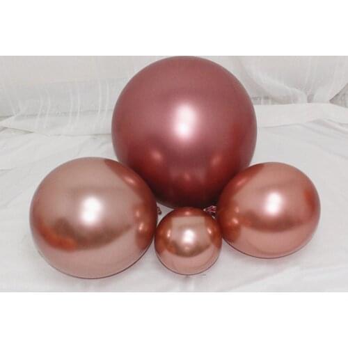5/10/12/18 inch Chrome Rose Gold Balloon Flashing Metal Balloon Thicken Pearly Metal Wedding Decoration Metallic Balloons