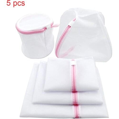 5pcs/lot Washing Laundry bag Clothing Care Foldable Protection Net Filter Underwear Bra Socks Underwear Washing Machine Clothes