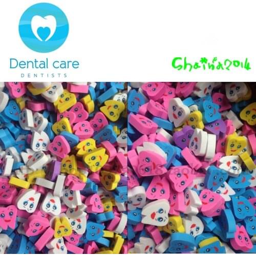 50pcs/bag Molar Shaped Tooth Rubber Erasers Dentist Dental Clinic School Great Gift
