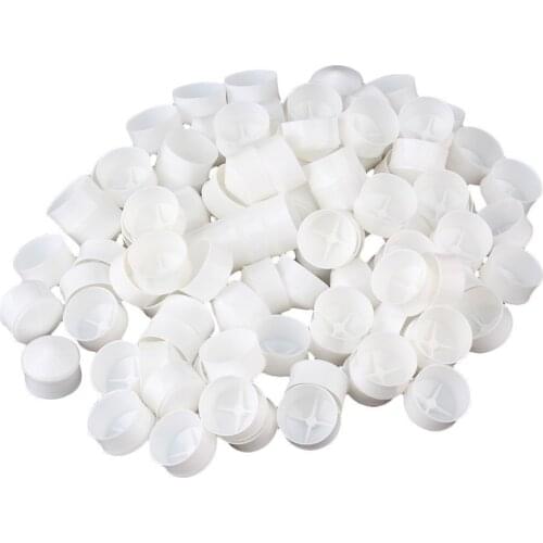 7x22mm White Plastic USA Type Dispensing Industrial Syringe Piston for 30CC 50CC Syringe Barrel Pack of 100