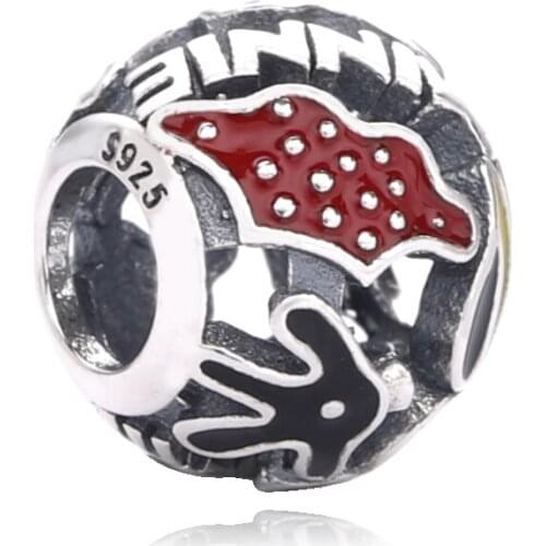 Ajax 925 Sterling Silver Jewelry Anime Charms Fit DIY Women Beads Snake Bracelets Vintage Accessories Wholesale