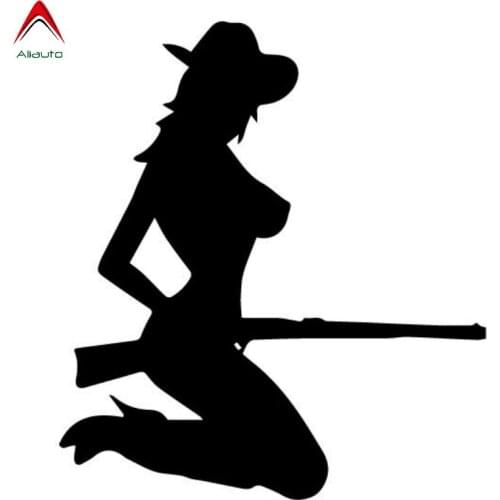 Aliauto Personality Car Sticker Sexy Beauty Hunter Automobiles Motorcycles Decorative Waterproof Sunscreen Vinyl Decal,16cm*15cm