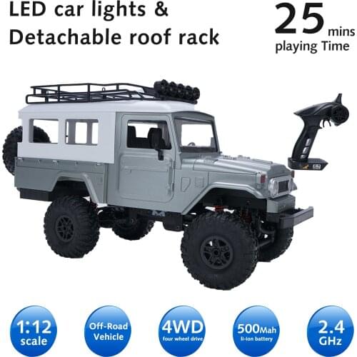 Remote Control Car 1:12 Scale 4WD 2.4G RC Car Climbing Off-Road Vehicle Car Model for Kids Toy