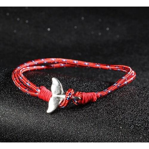ISINYEE Fashion Whale Tail Leather Rope Bracelet For Men Women Valentines Day Animal Bracelets Men Viking Jewelry Accessories