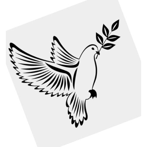 S51240 Various Sizes/Colors Car Stickers Vinyl Decal Dove of Peace with Olive Branch Motorcycle Decorative Accessories Creative