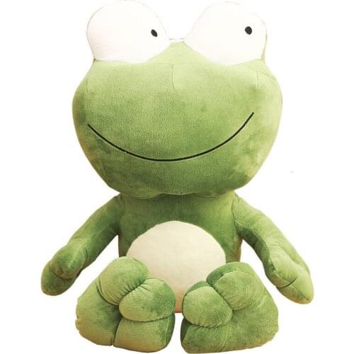 Dorimytrader 70cm Pop Big Cute Soft Cartoon Frog Plush Doll 28'' Giant Stuffed Anime Toy Pillow Children Present DY60072