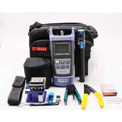 FTTH fiber tool kit with fiber cleaver optic power meter kit fibra optica
