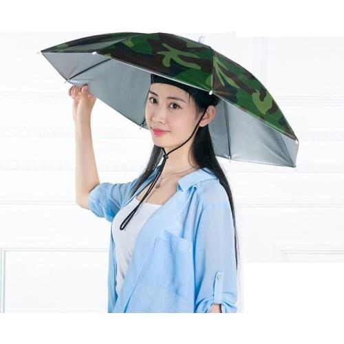 Umbrella Hat Lightweight Rain Cap Outdoor Umbrella Headwear Stylish for Fishing Hiking Beach Camping Cap Head Hats Rain Gear