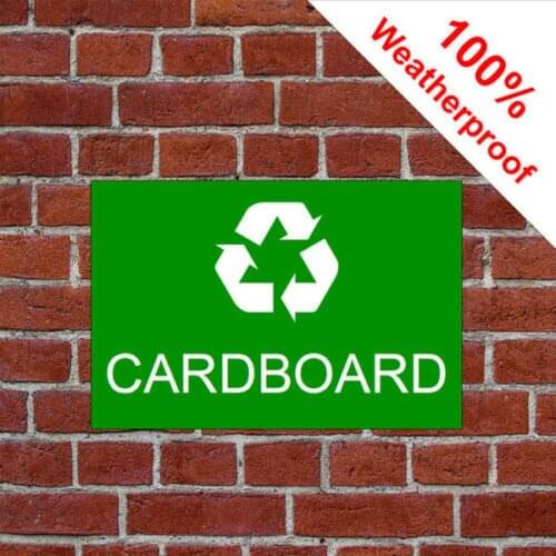 Customized Recycle Cardboard Sign Recycling Symbol Recycling Notices PVC 2 Sizes