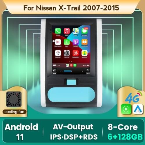 IPS 1024*768 8-Core 6+128G Car Radio Multimedia Video Player GPS Navigation for Nissan X - Trail X Trail 2 T31 2007-2015 WIFI BT