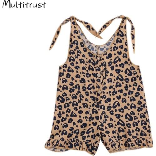 8 Style Infant Baby Girls Sleeveless Floral Leopard Romper Strap Jumpsuits Summer Bandage Outfits Sunsuit For 0-4Years