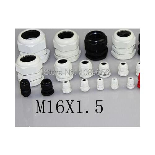 M16X1.5 4-8MM Cable Glands Nylon plastic waterproof cable fixed Waterproof Gasket Plastic Cable Gland 100PCS